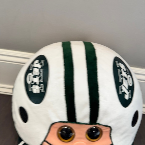 NFL NY Jets Plush Player Face Stuffed Plush Toy - Green and White Football - Picture 3 of 5